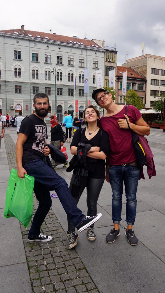 Jovan, Alexandra und Johannes in Sarajevo